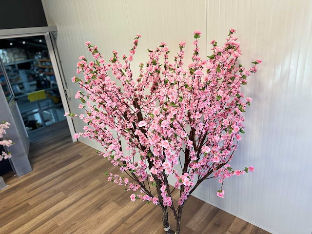 Perzik bloesem kunstboom - afbeelding 13 van  17