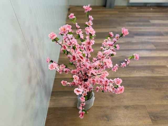 Perzik bloesem kunstboom - afbeelding 10 van  13