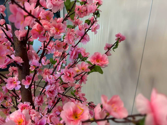 Perzik bloesem kunstboom - afbeelding 3 van  13