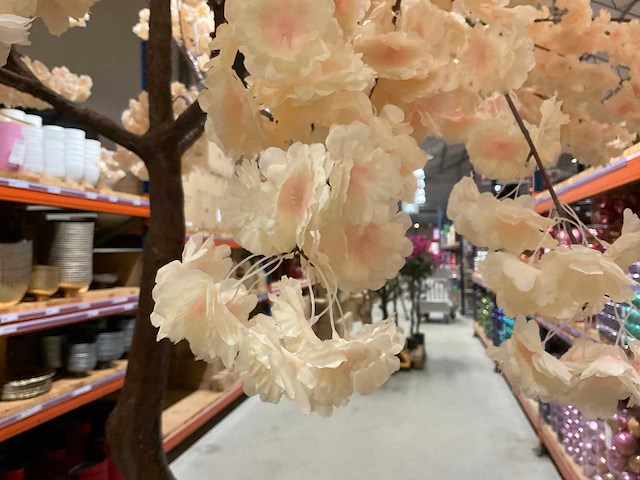 Perzikbloesem kunstboom - afbeelding 4 van  14