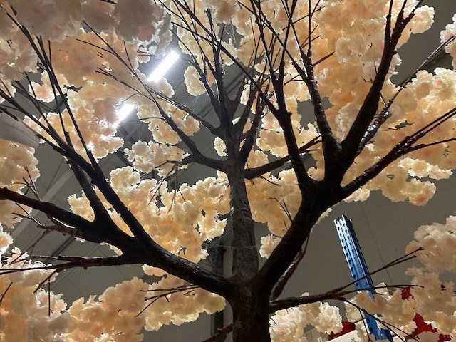 Perzikbloesem kunstboom - afbeelding 12 van  14