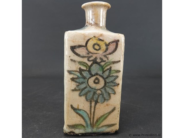 Perzische lznik stijl aardewerk fles - afbeelding 2 van  5
