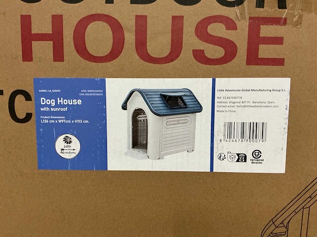 Pet outdoor house - 126x97x113cm - hondenhuis - afbeelding 2 van  3