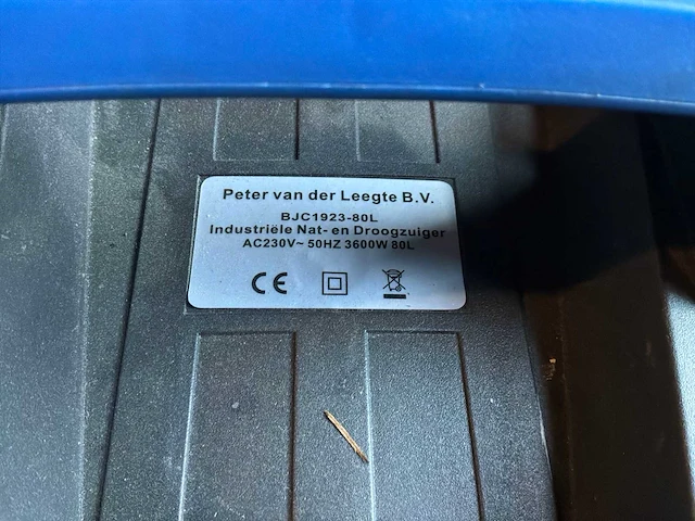 Peter van der leegte bjc1923-80l industriële stofzuiger - afbeelding 6 van  6