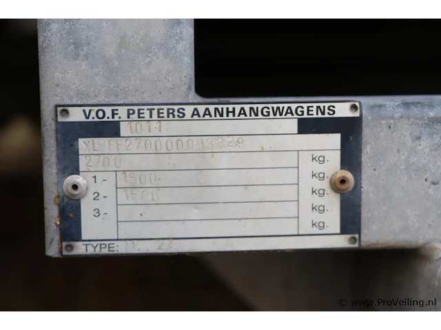 Peters middenasaanhangwagen - kenteken: ws-44-rx - afbeelding 13 van  14