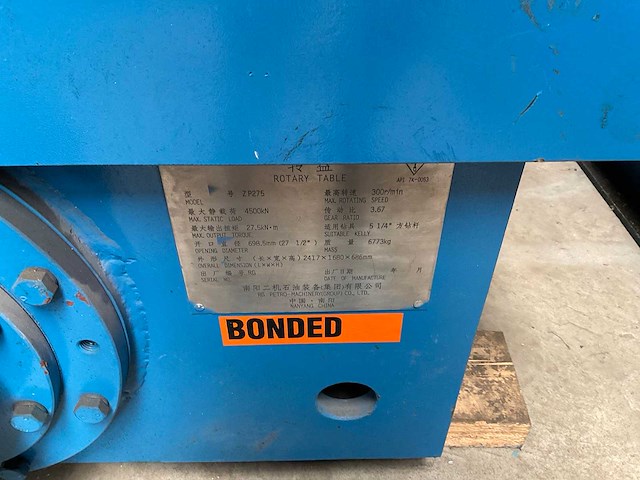 Petro rg zp 275 roterende tafel "rotary table" - afbeelding 5 van  5