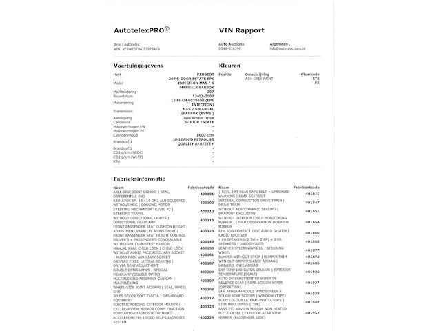 Peugeot 207 sw 1.6 vti xs première 2007, 04-xp-sg - afbeelding 21 van  31