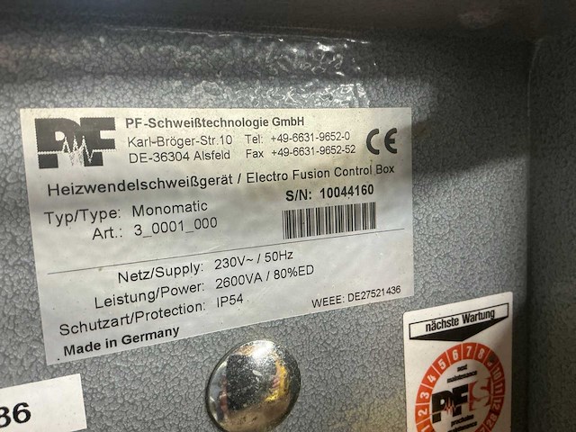 Pf monomatic elektro lasapparaat - afbeelding 4 van  6