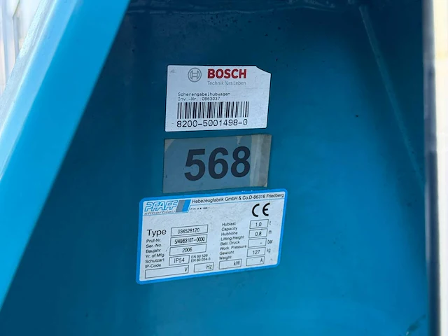 Pfaff - 1006 - 034528120 - hydraulische palletwagen - afbeelding 2 van  4