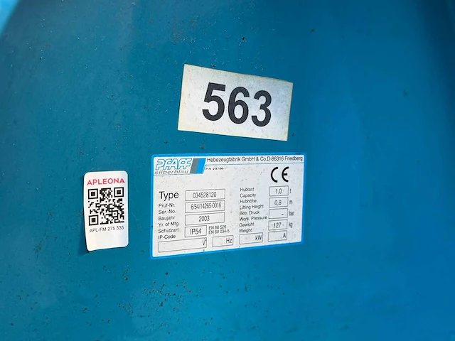 Pfaff - 2003 - 034528120 - hydraulische palletwagen - afbeelding 2 van  4