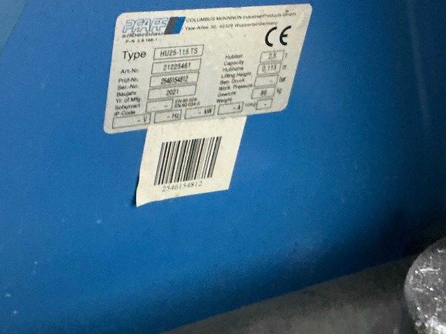 Pfaff hu25 hand hydraulische palletwagen - afbeelding 3 van  6