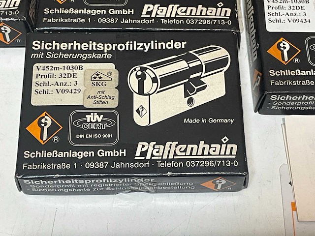 Pfaffenhain profielcilinderslot met certificaat (6x) - afbeelding 3 van  5