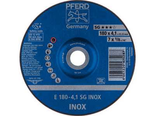 Pferd afbraamschijf e 178-4,1a30nsg-inox pipe (10x) - afbeelding 1 van  3
