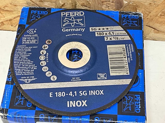 Pferd afbraamschijf e 178-4,1a30nsg-inox pipe (10x) - afbeelding 2 van  3