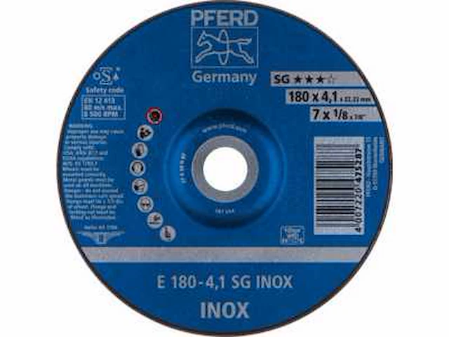 Pferd afbraamschijf e 178-4,1a30nsg-inox pipe (10x) - afbeelding 1 van  4