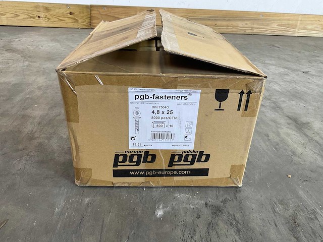 Pgb- fasteners - 8000-pack - zelfborende schroef 4.8x25 mm - afbeelding 4 van  5
