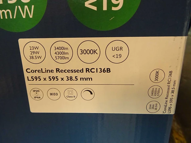 Philips - coreline recessed rc136b - g4 34_43_575/830 - led paneel (4x) - afbeelding 2 van  3