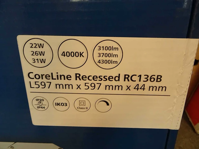 Philips - coreline recessed rc136b - led paneel (5x) - afbeelding 3 van  3
