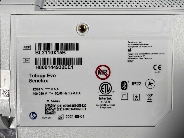 Philips - trilogy evo ventilator - medisch beademingsapparaat - 2021 - afbeelding 2 van  13