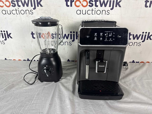 Philips 2200 series ep2224/10 - espressomachine |princess 212092 blacksteel – airfryer - afbeelding 1 van  3