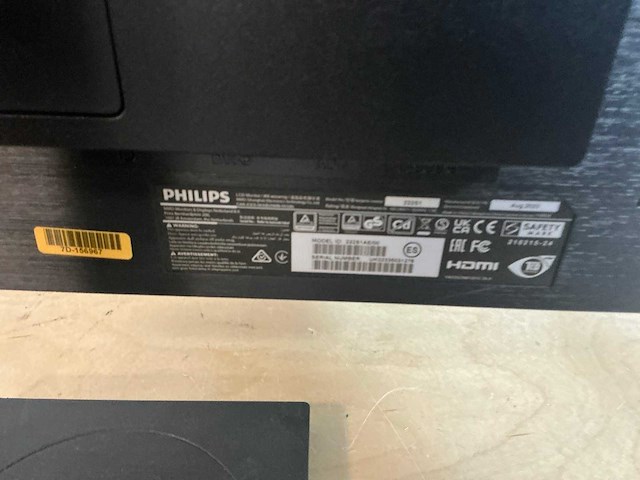 Philips 222s1ae/00 monitor (2x) - afbeelding 3 van  4