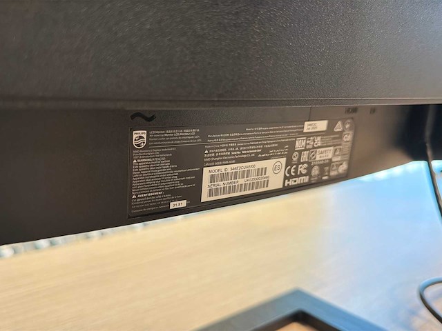 Philips 346e2cuae/00 lcd monitor - afbeelding 5 van  5