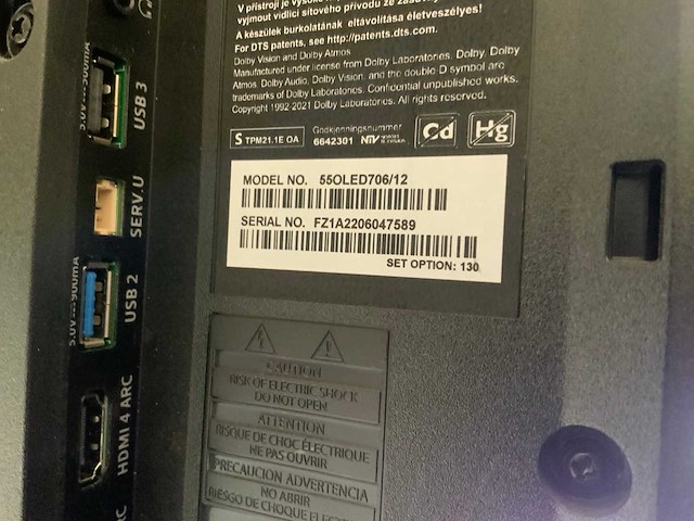 Philips 55oled706/12 ambilight televisie op verrijdbaar neomounts statief - afbeelding 6 van  12