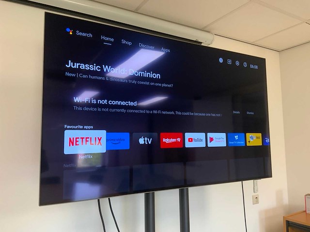 Philips 55oled706/12 ambilight televisie op verrijdbaar neomounts statief - afbeelding 9 van  12