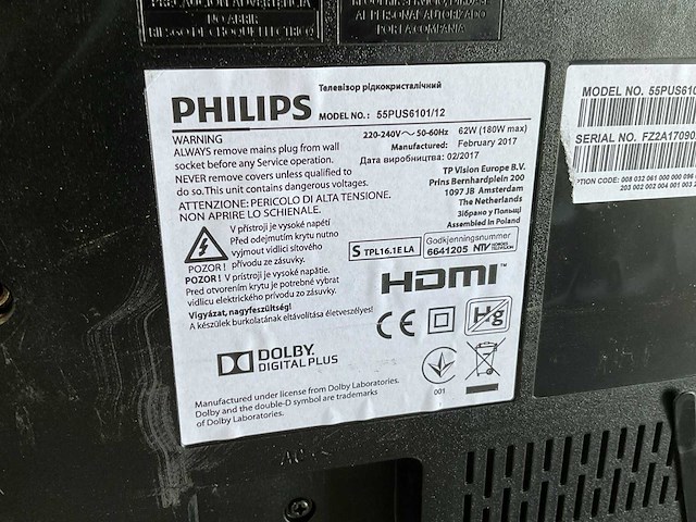 Philips 55pus6101 55” 4k led televisie - afbeelding 1 van  1