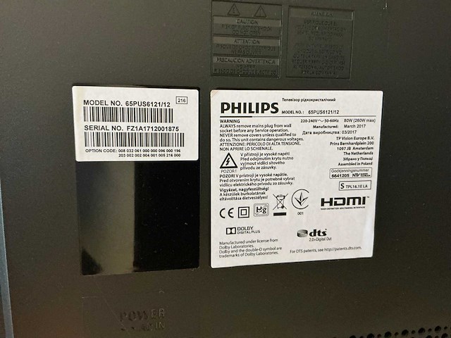 Philips 65pus6121 65” televisie - afbeelding 3 van  4