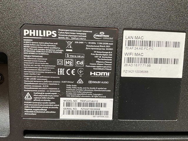 Philips 75hfl6114u/12 televisie - afbeelding 5 van  7
