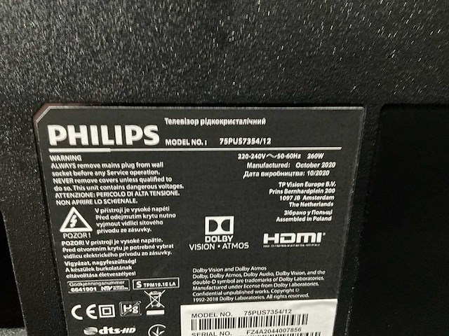 Philips ambilight 75pus7354/12 75” ultra hd televisie - afbeelding 12 van  12