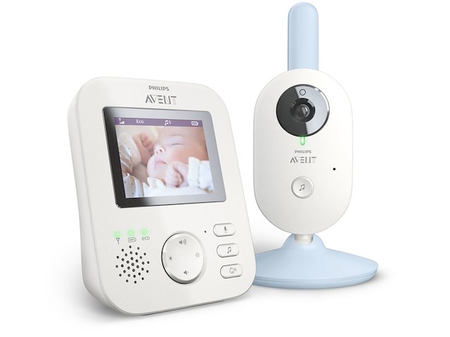 Philips avent scd835/26 babyfoon met camera wit lichtblauw - afbeelding 1 van  2