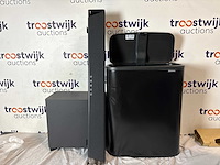 Philips b97 fidelio - soundbar 7.1.2 met draadloze subwoofer - zwart + brabantia bo touch bin prullenbak