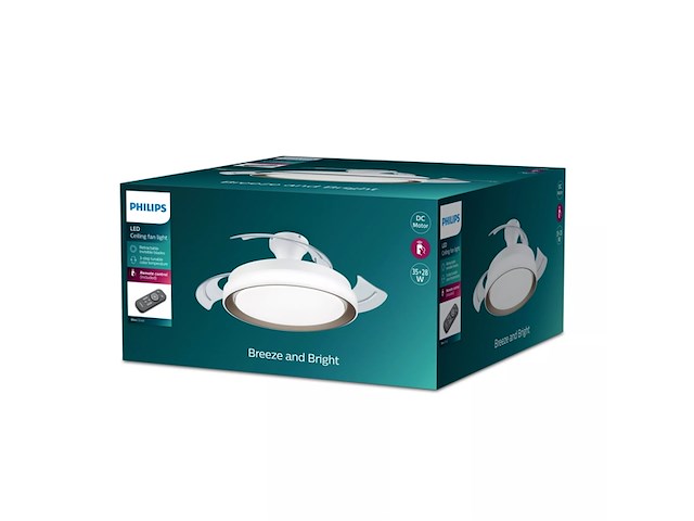 Philips bliss led dc plafondlamp ventilator 28w + 35w goud - afbeelding 3 van  3