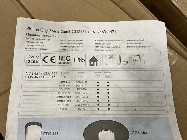 Philips cds451 buiten lantaarn (3x) - afbeelding 3 van  6