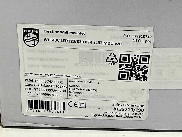 Philips coreline led wandlamp (4x) - afbeelding 1 van  1