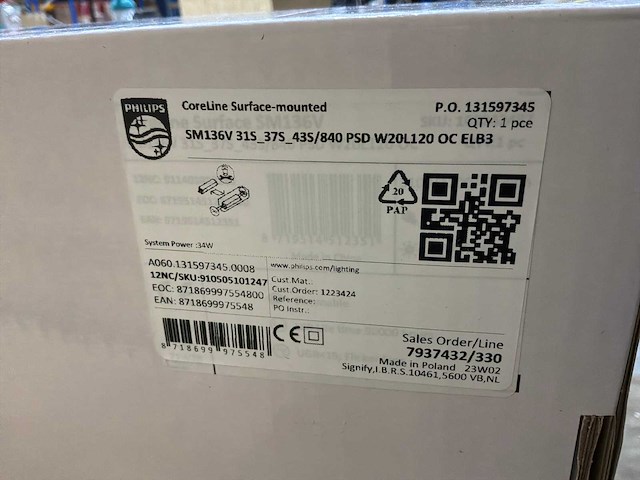 Philips coreline sm136v led paneel 25/34w (6x) - afbeelding 8 van  16