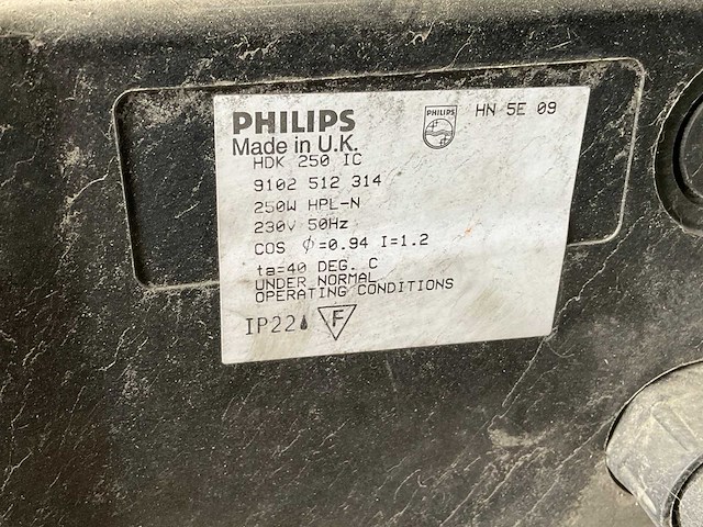 Philips hdk 250 ic industriële lamp (4x) - afbeelding 1 van  1