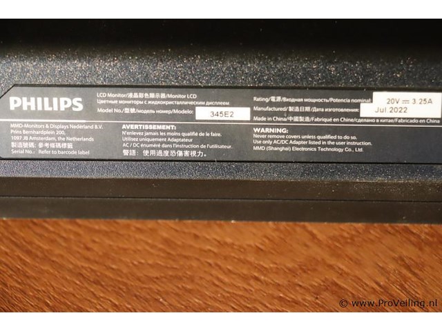 Philips lcd-monitor 34" - model 345e2ae/00 - afbeelding 5 van  5