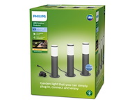 Philips led utrecht sokkellamp basisset voor buiten laagspanning antraciet warmwit licht 24 w - afbeelding 3 van  3