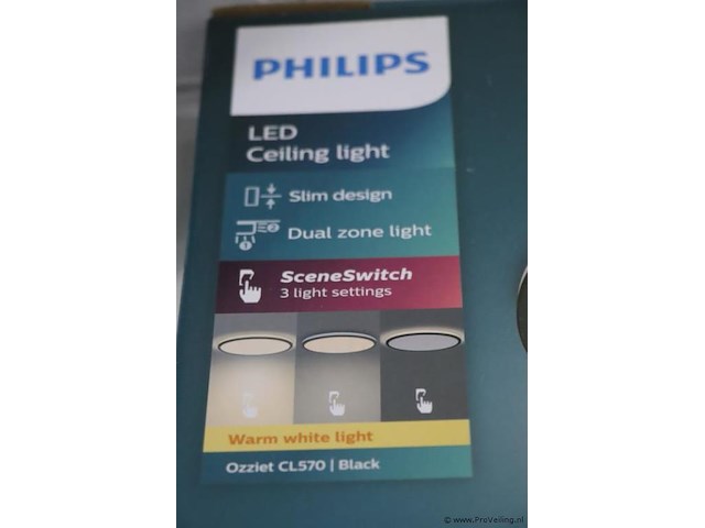Philips ozziet plafondlamp cl570 - 2 stuks - afbeelding 2 van  7