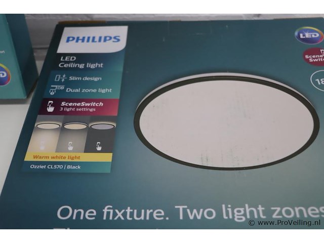 Philips ozziet plafondlamp cl570 - 2 stuks - afbeelding 4 van  7