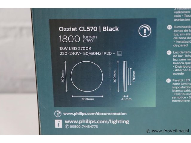 Philips ozziet plafondlamp cl570 - 2 stuks - afbeelding 7 van  7