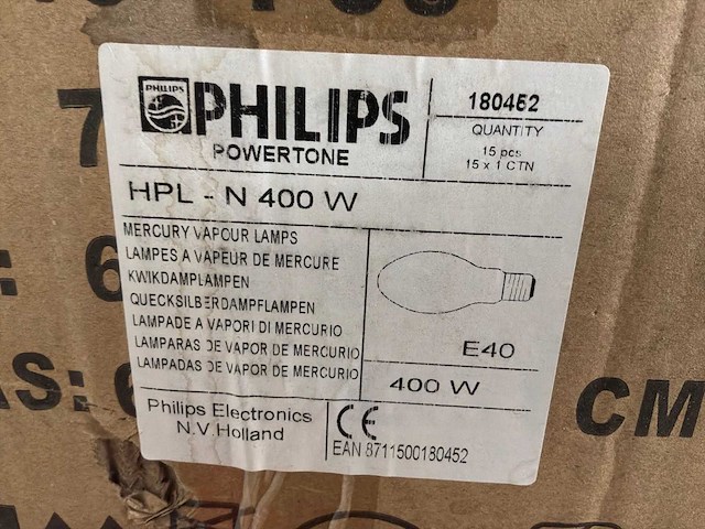 Philips powertone hpl-n 400 kwikdamplamp (75x) - afbeelding 8 van  8