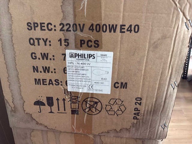 Philips powertone hpl-n 400 kwikdamplamp (75x) - afbeelding 5 van  8