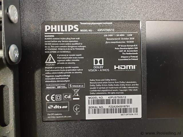 Philips professional tv met dvb-s2 en dvb-c incl. muurbeugel en afstandsbediening - afbeelding 3 van  7