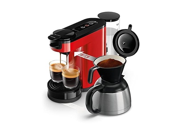 Philips senseo switch hd6592/84 koffiezetapparaat rood - afbeelding 1 van  5