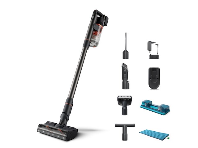 Philips steelstofzuiger met dweilfunctie xc7055/01 aqua draadloos en zonder zak - afbeelding 2 van  5