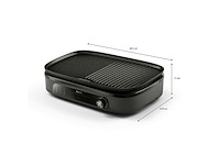 Philips tafelgrill hd6210/90 instelbare temperatuur 2400w - afbeelding 2 van  6